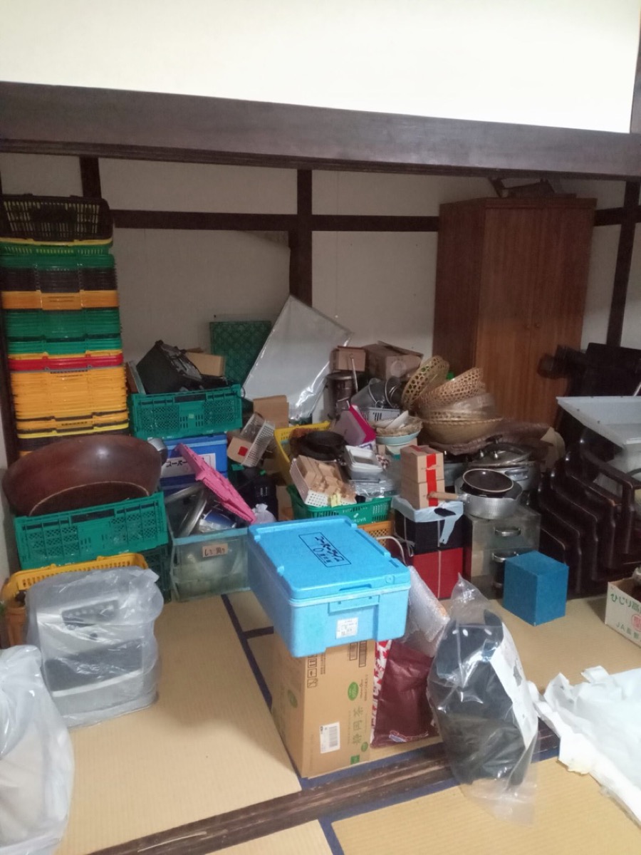 松本での遺品整理の現場。うちが入る前