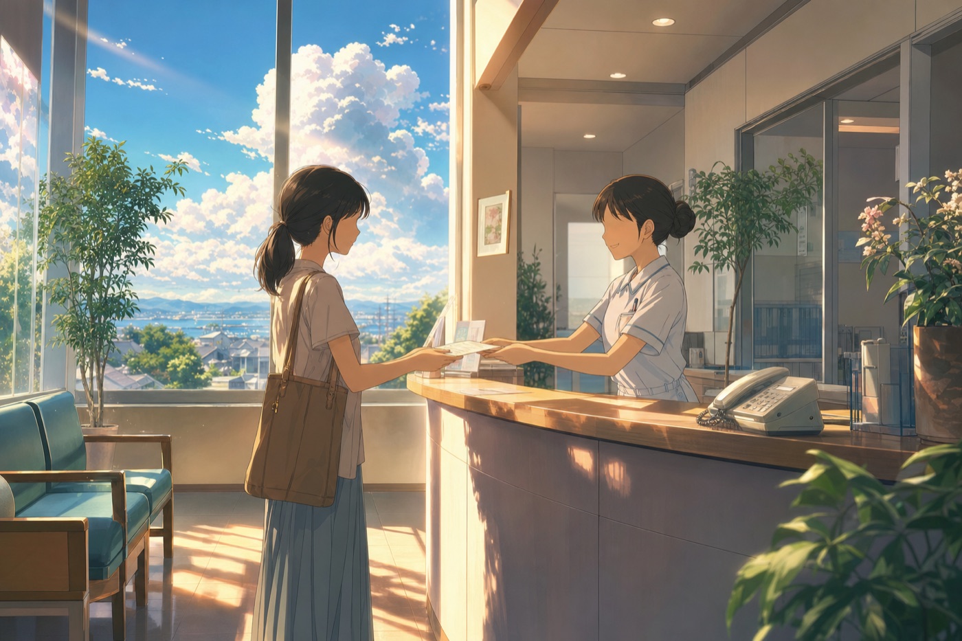 受付の電話が減ると、目の前の患者さんに向き合える（イメージ）